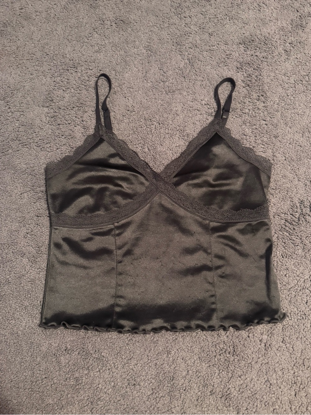 Gray Lace Tank Top